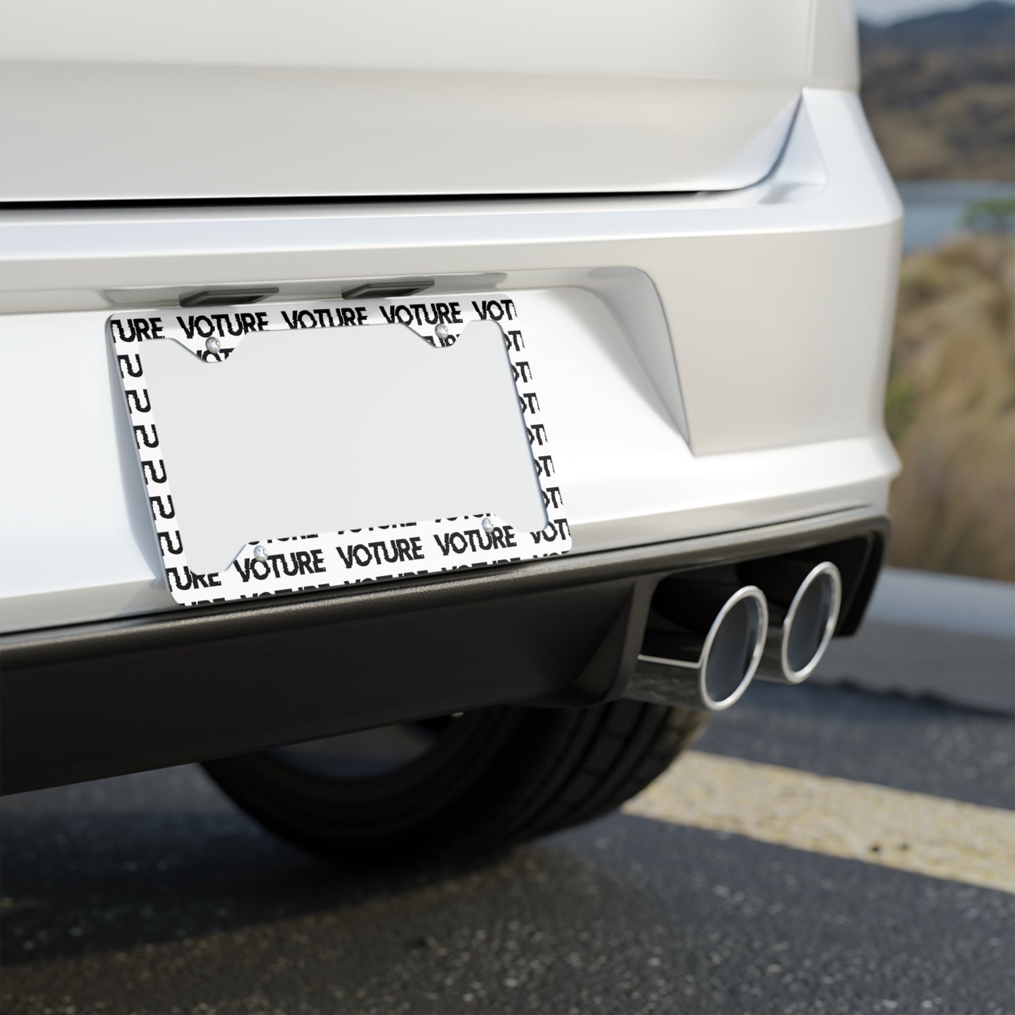 Voture Metal License Plate Frame
