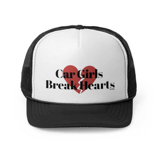 Car Girls Break Hearts Trucker Caps