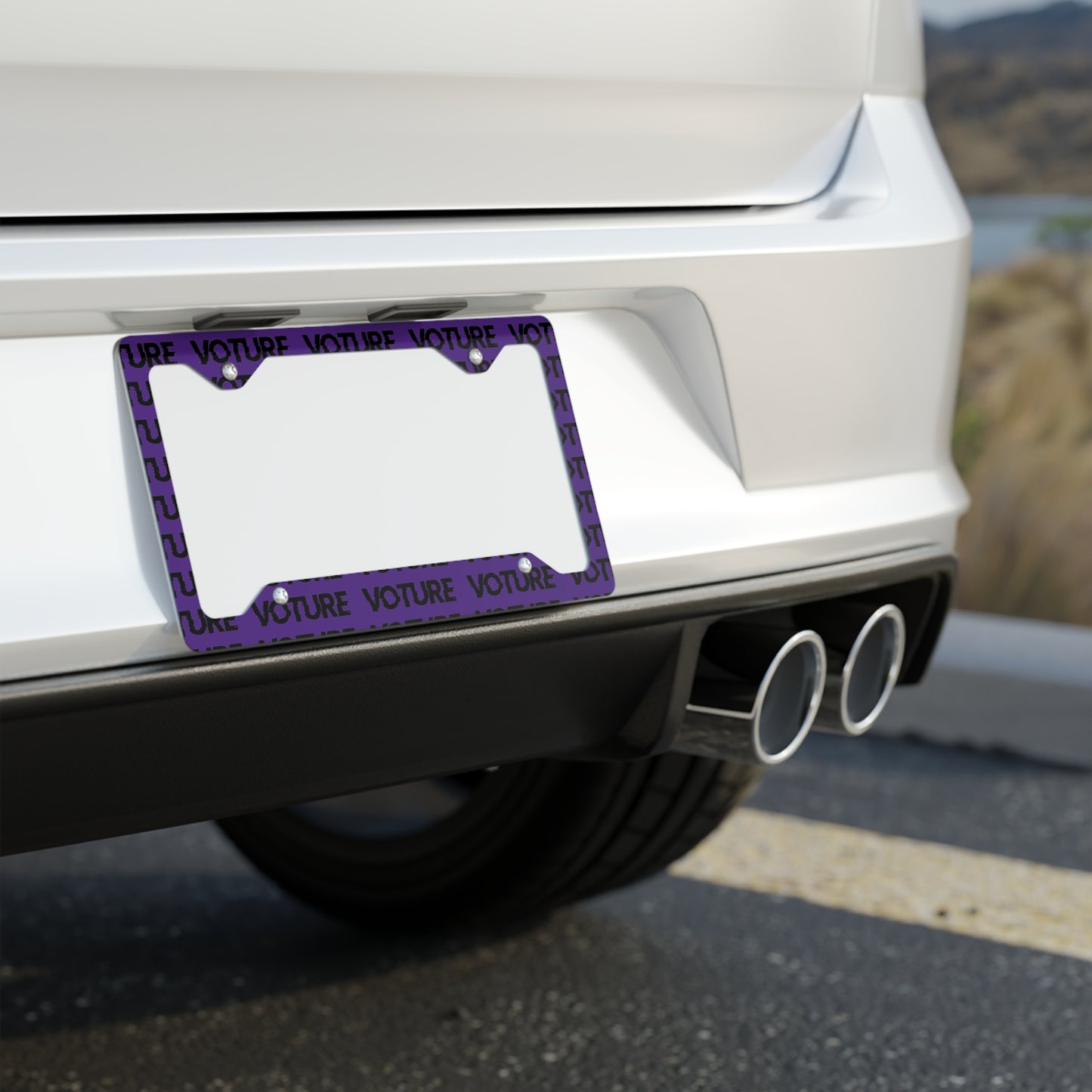 Voture Metal License Plate Frame