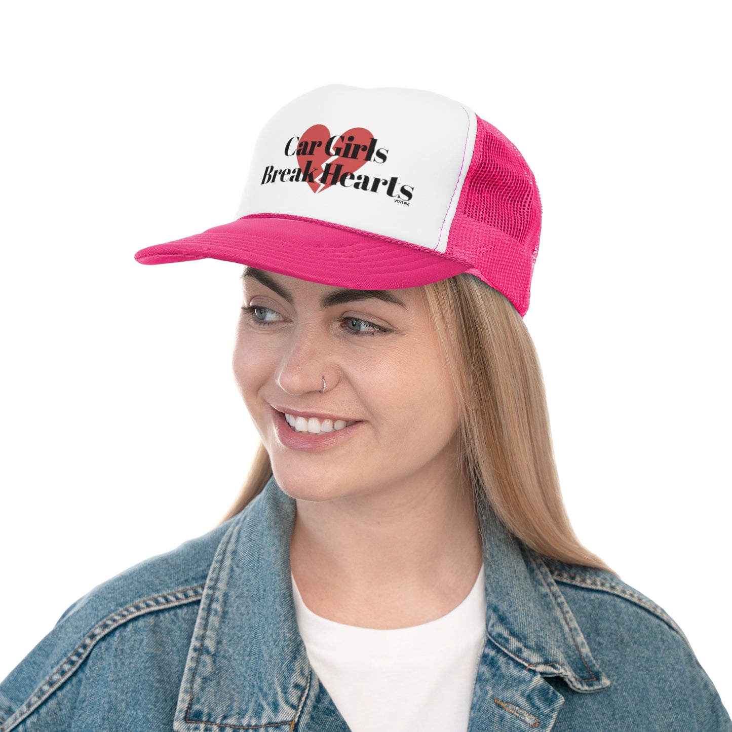 Car Girls Break Hearts Trucker Caps
