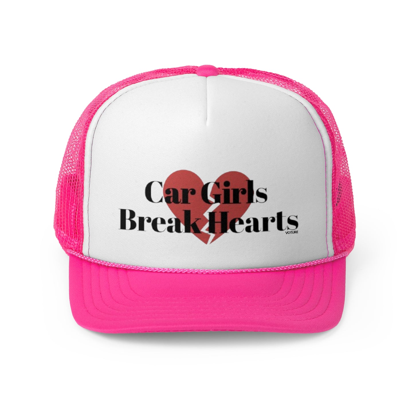 Car Girls Break Hearts Trucker Caps