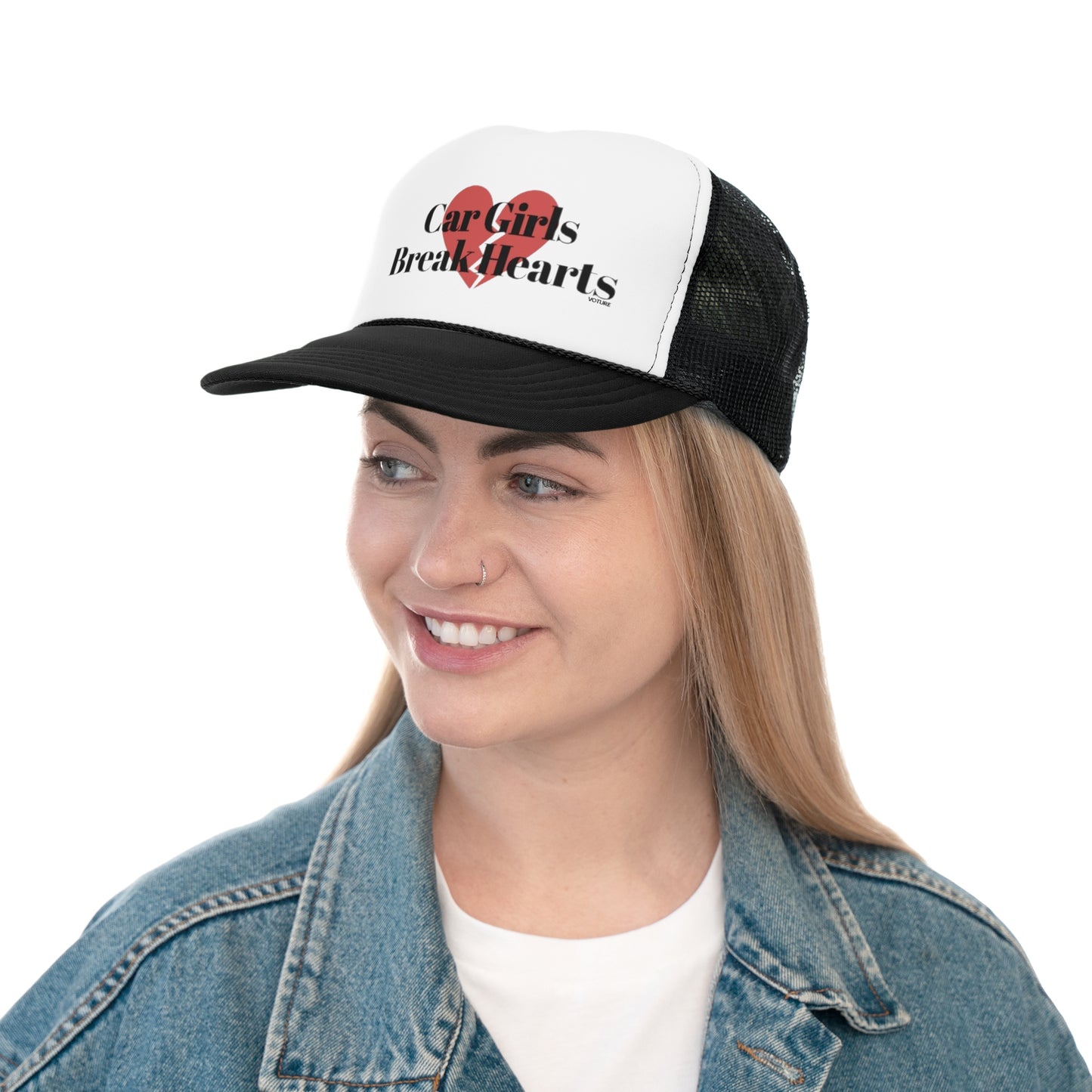 Car Girls Break Hearts Trucker Caps